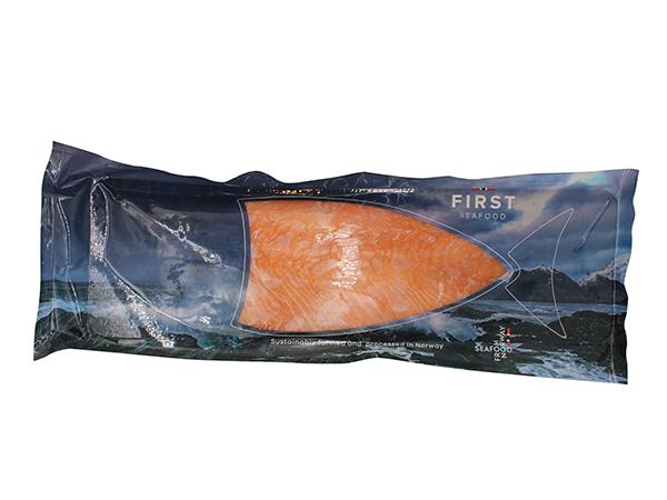 Røkt laks i skiver, 1 kg 10 kg krt, Frys 1