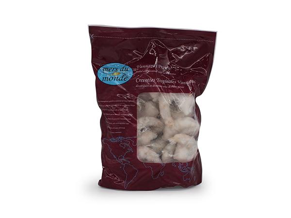 Scampi Vannamei renset, PD, 8-12 IQF 70%, 1 kg pose, 10 kg krt 0